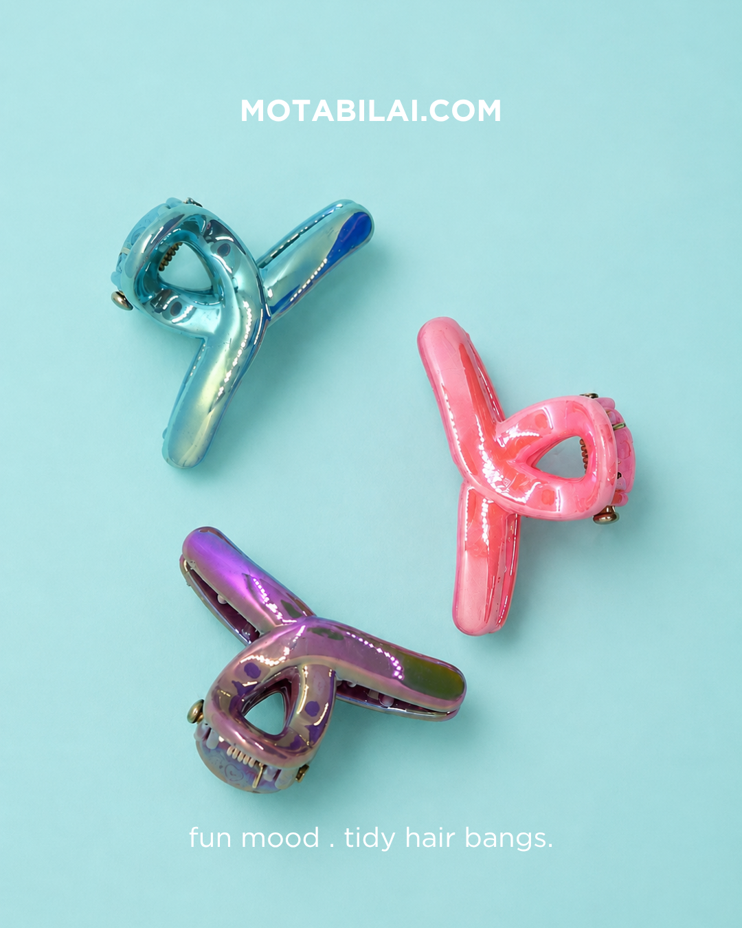 Small Hair Clips Cuties - Metallic Straight - 062