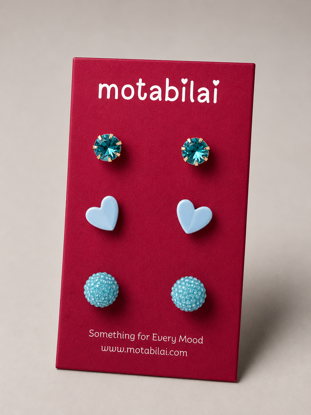 3 Stud Earrings Set - 014