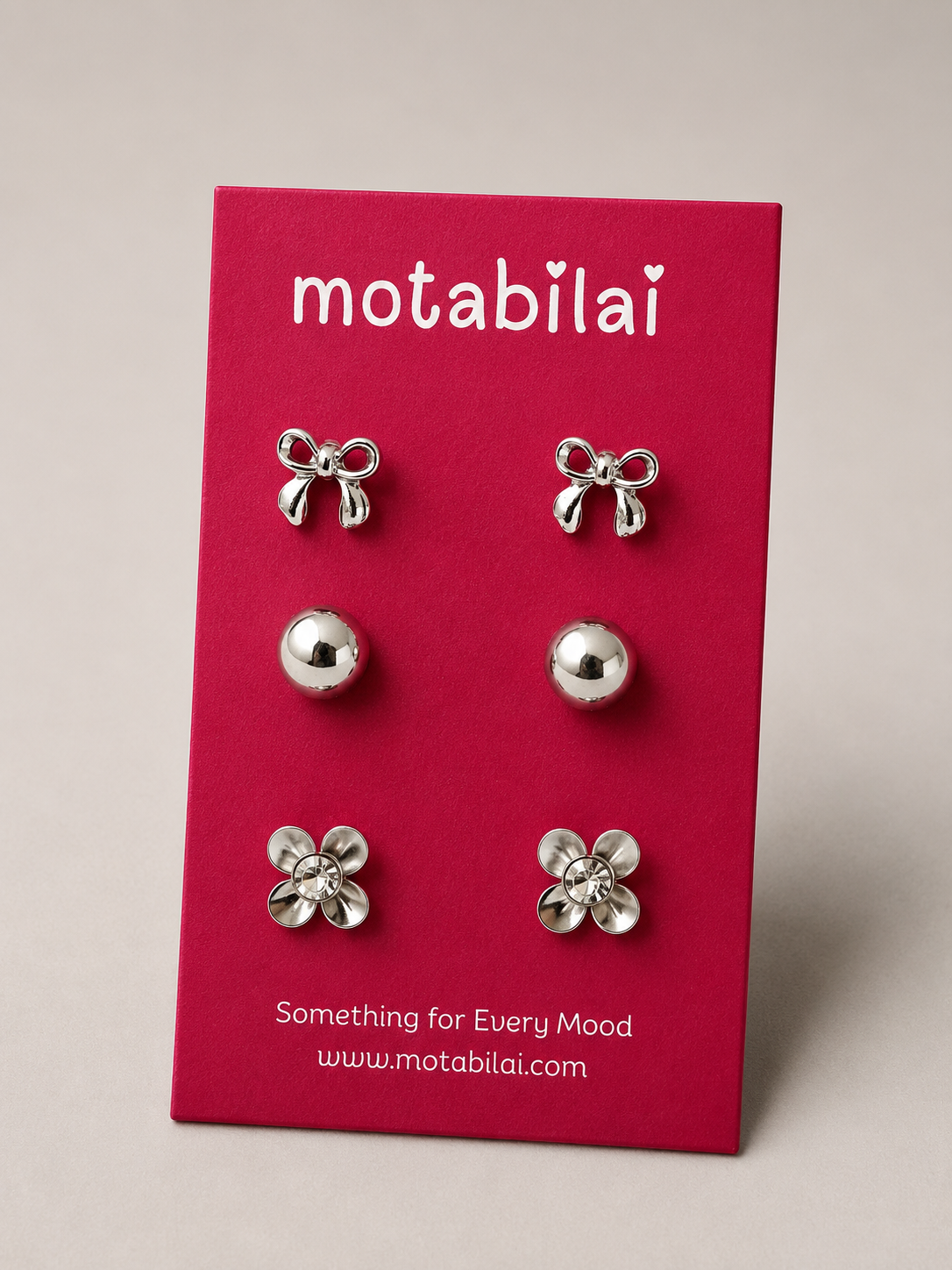 3 Stud Earrings Set - 015