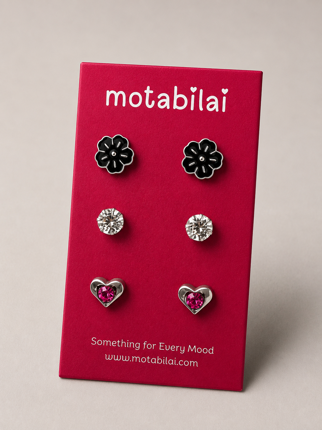 3 Stud Earrings Set - 017