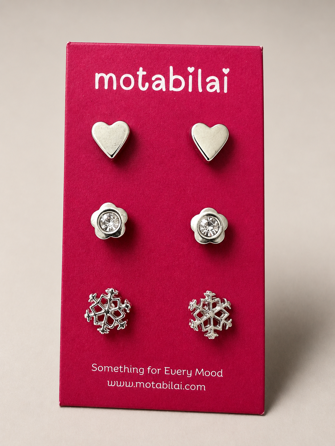 3 Stud Earrings Set - 019