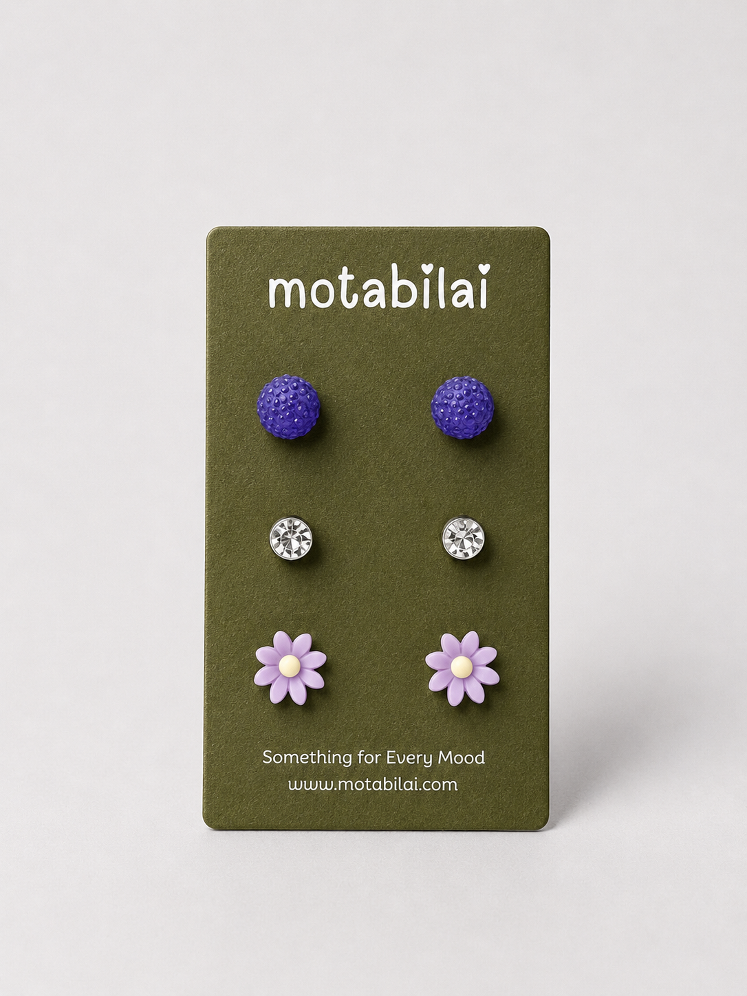 3 Stud Earrings Set - 023