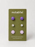 3 Stud Earrings Set - 024