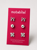 3 Stud Earrings Set - Collection 004