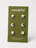 3 Stud Earrings Set - Collection 001