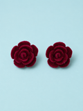 Velvet Rose Earrings - Small Earrings - 032