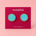 Turquoise Druzy Blue - Small Earrings - 035
