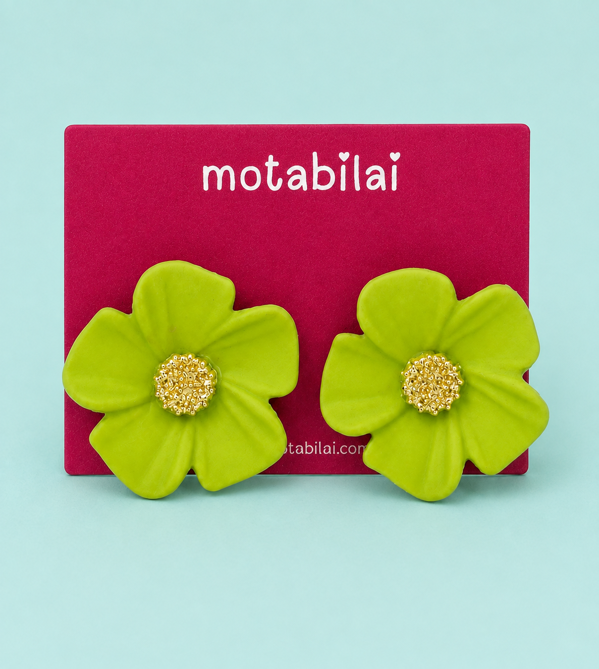 Lime Flower - Small Earrings - 037