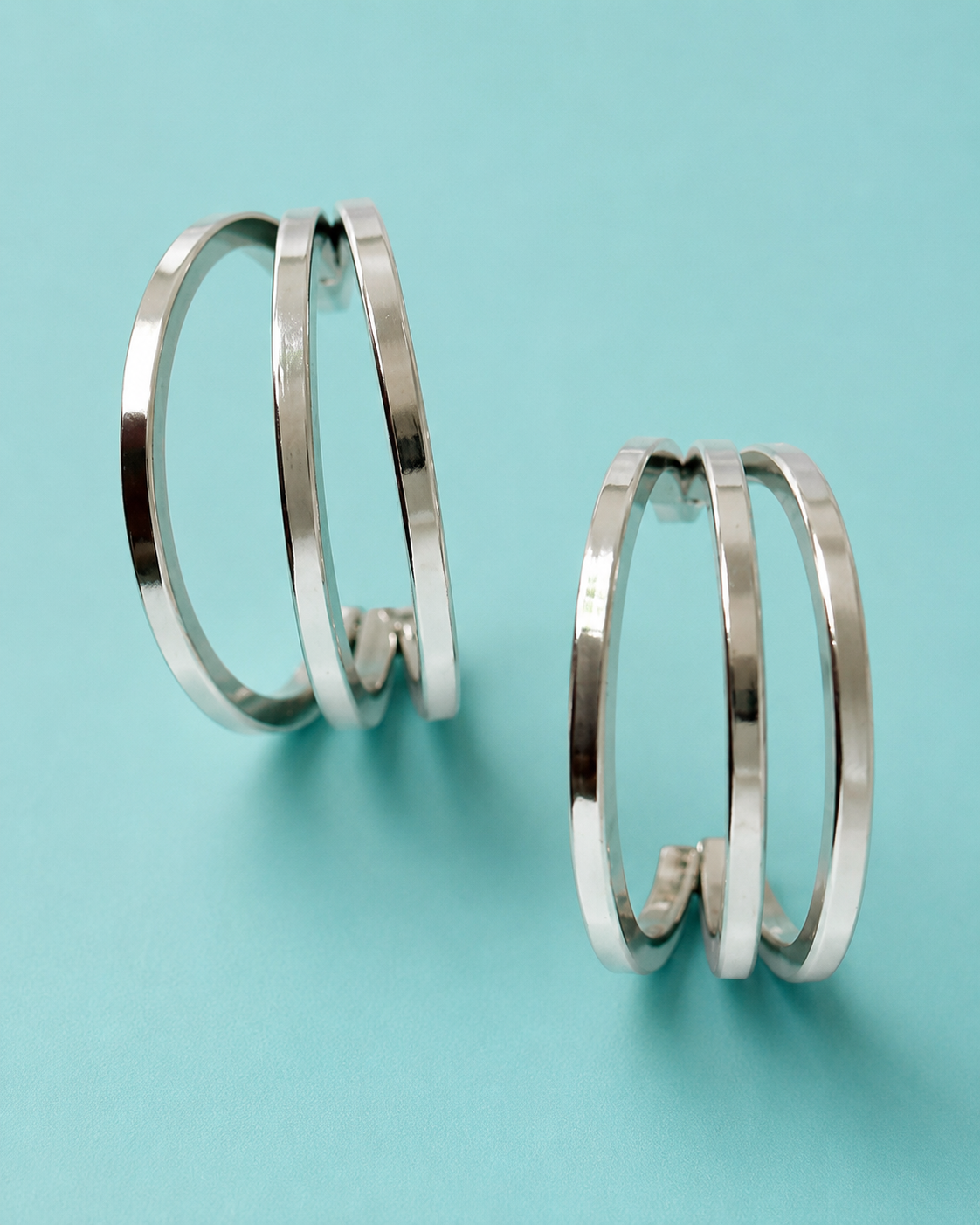 Double-Band Hoop - Small Earrings -046