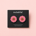 Pink Floral - Big Earrings - 049