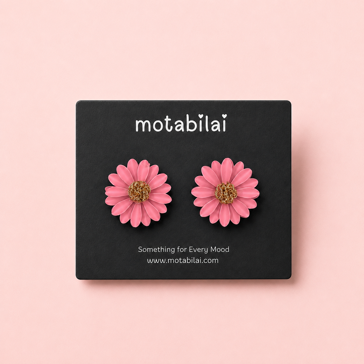 Pink Floral - Big Earrings - 049