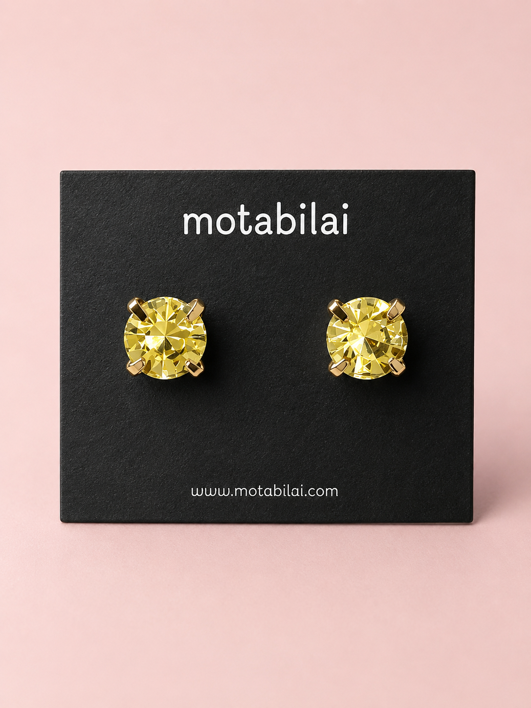 Yellow Gemstone - Small Earrings - 050