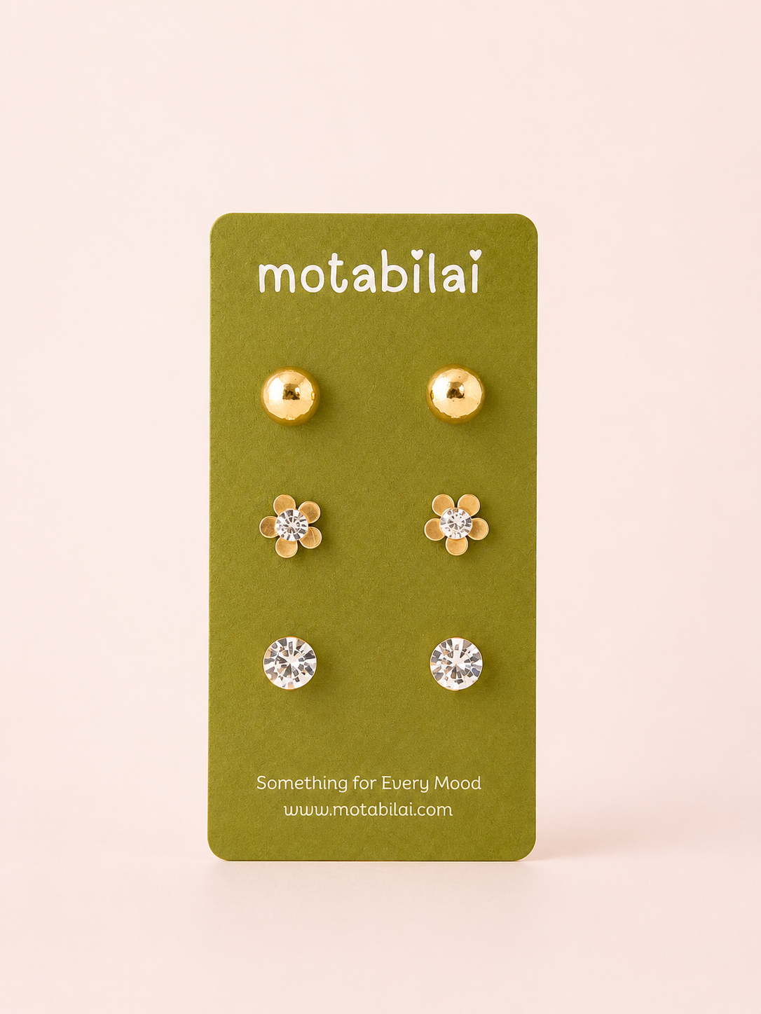 3 Studs Pretty Earrings - 103