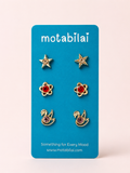 3 Studs Pretty Earrings - 082