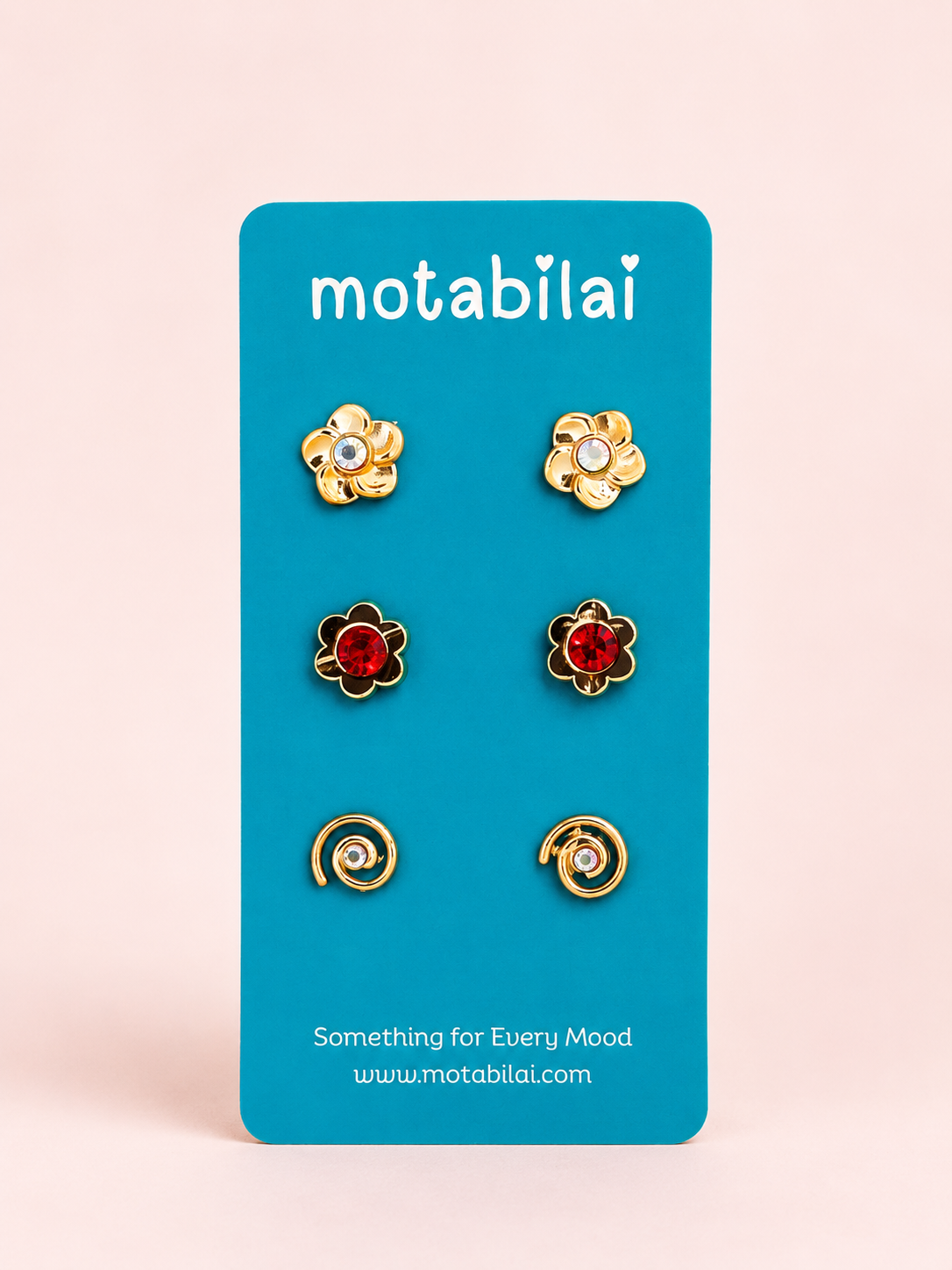 3 Studs Pretty Earrings - 095