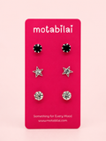 3 Studs Pretty Earrings - 096