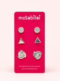 3 Studs Pretty Earrings - 122