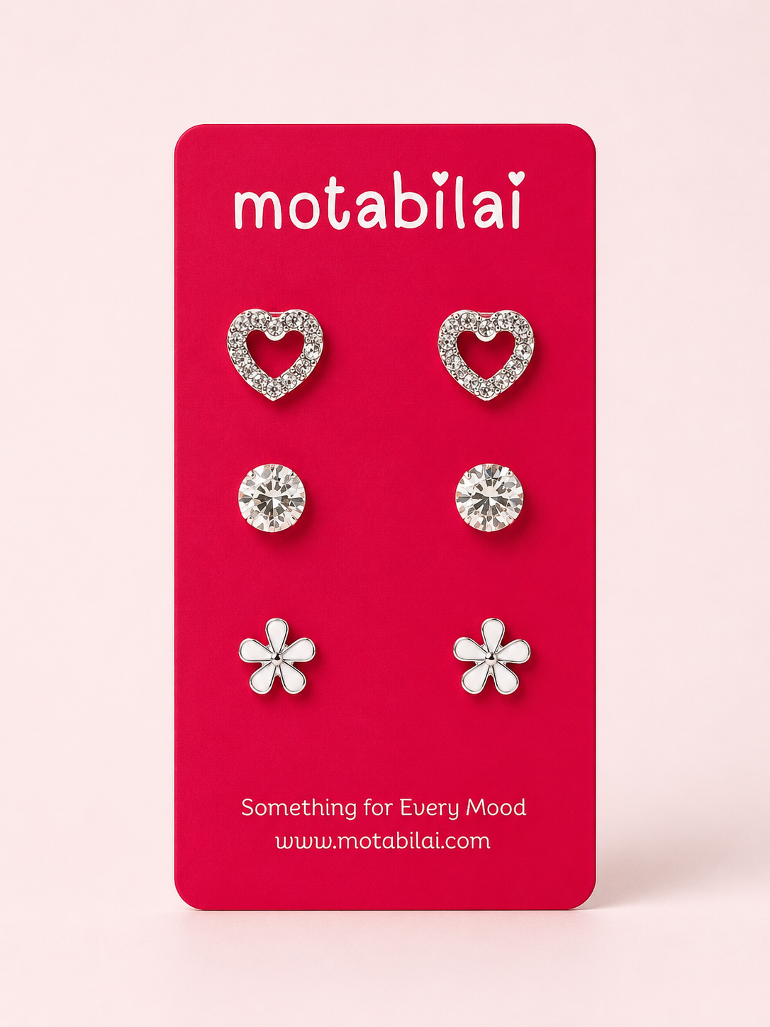 3 Studs Pretty Earrings - 085