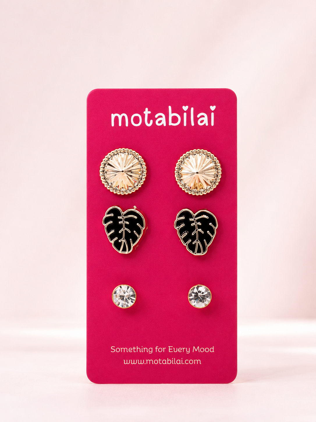 3 Studs Pretty Earrings - 088