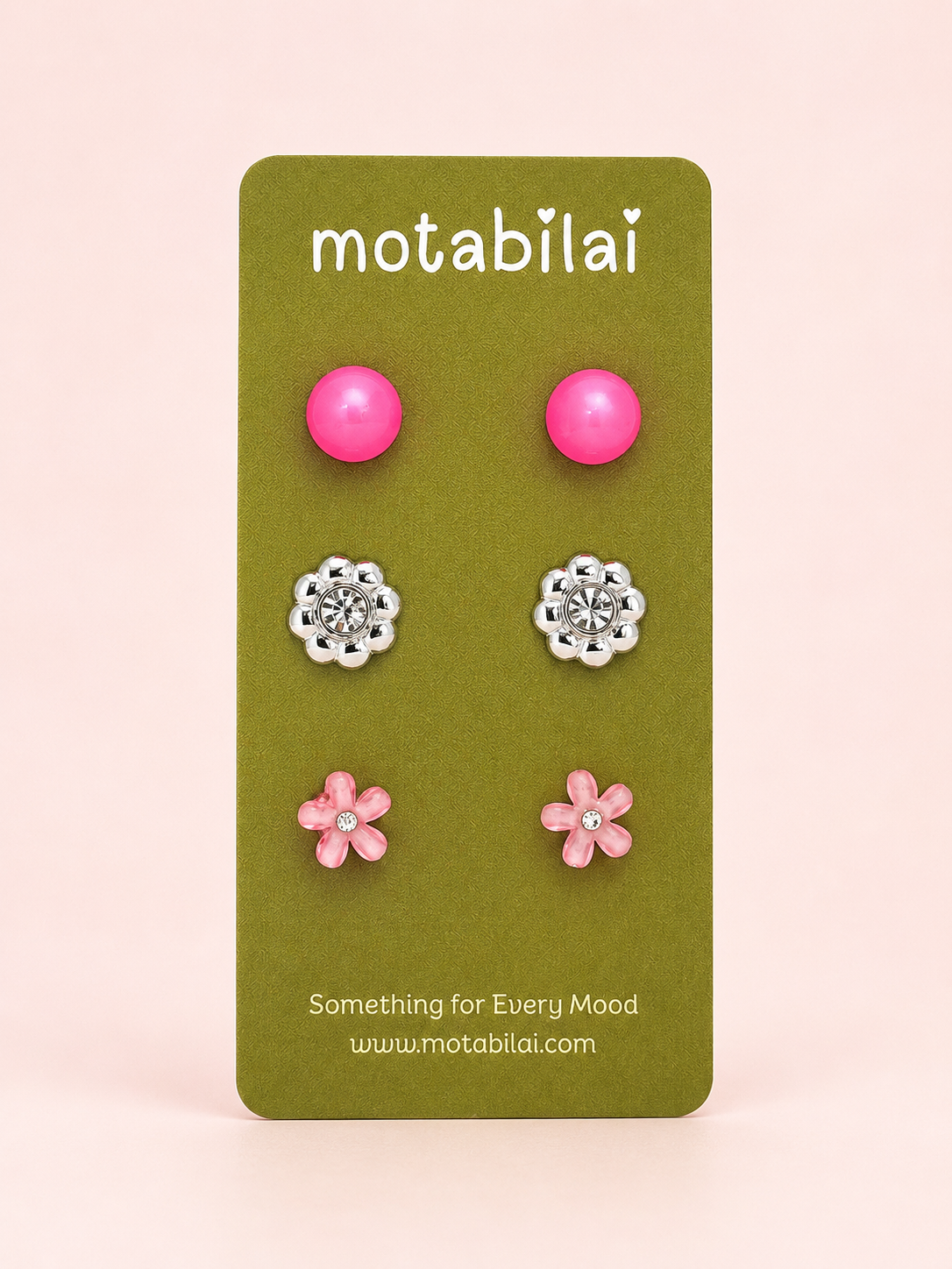 3 Studs Pretty Earrings - 106