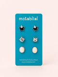 3 Studs Pretty Earrings - 121