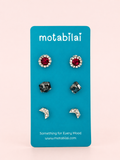 3 Studs Pretty Earrings - 119