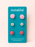 3 Studs Pretty Earrings - 118