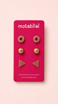 3 Studs Pretty Earrings - 116