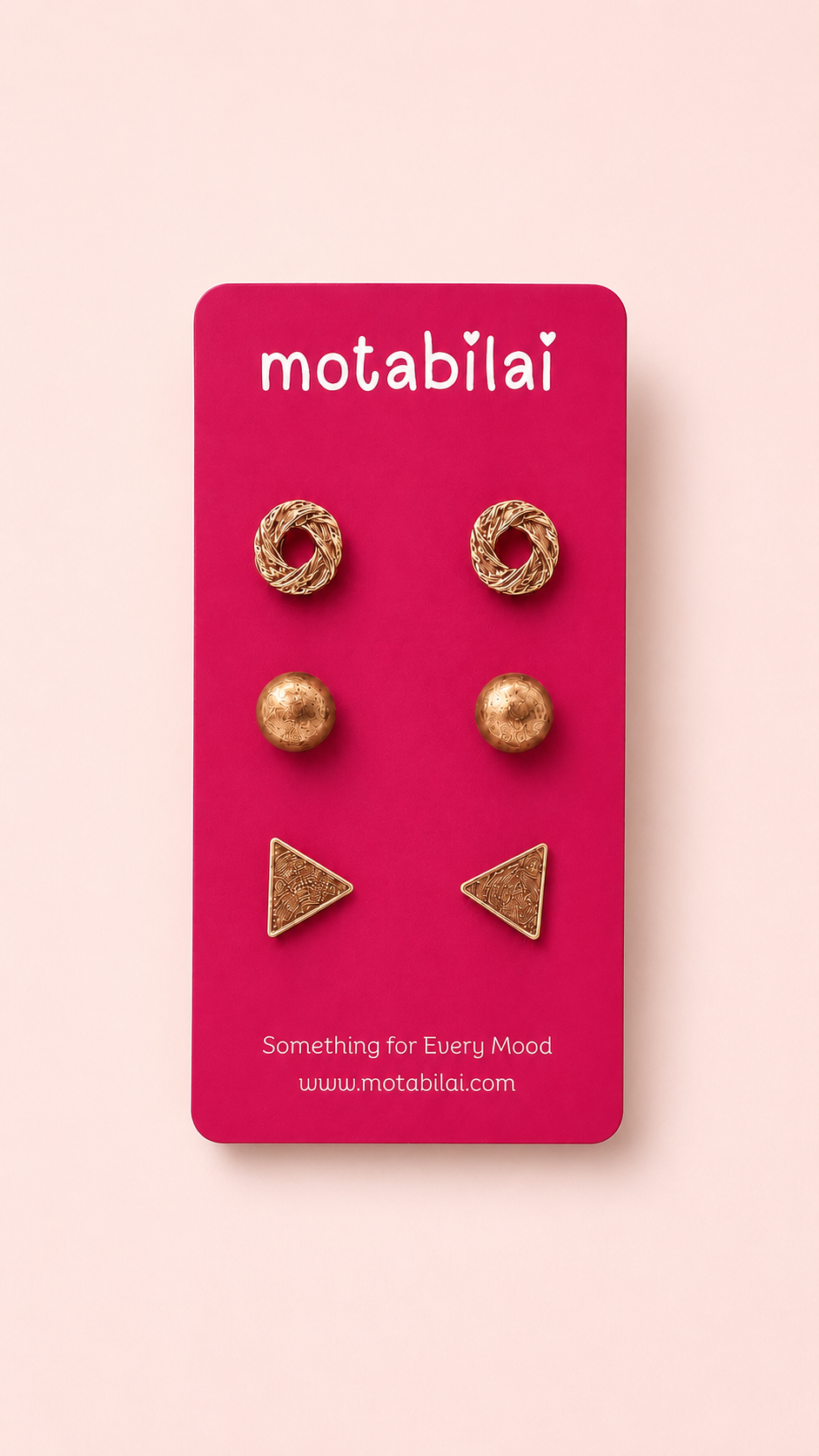 3 Studs Pretty Earrings - 116
