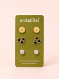 3 Studs Pretty Earrings - 128