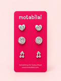 3 Studs Pretty Earrings - 125