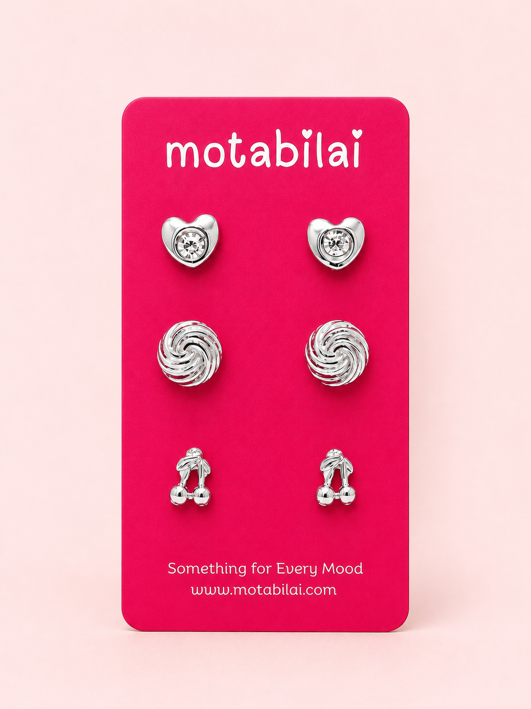 3 Studs Pretty Earrings - 125