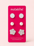 3 Studs Pretty Earrings - 129