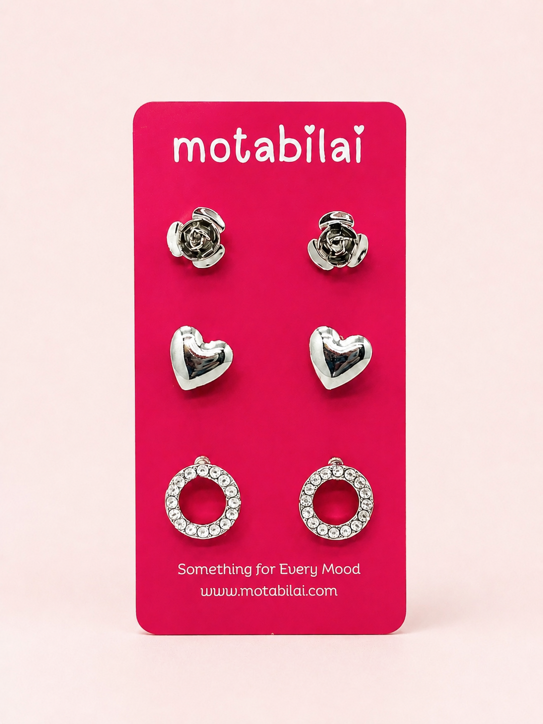 3 Studs Pretty Earrings - 132