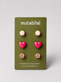 3 Stud Earrings Set - Collection 006